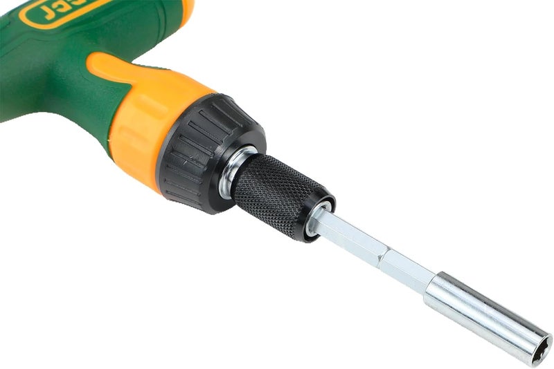 Jadever Multi-Bit Screwdriver, 45-Piece T-Handle Ratcheting Screwdriver, Magnetic Bit Includes Slotted/Philips/Hex/Torx/Pozidriv/Square/5-10mm Socket - Image 2